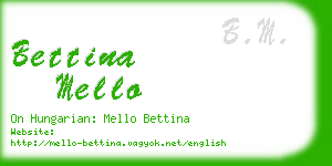 bettina mello business card